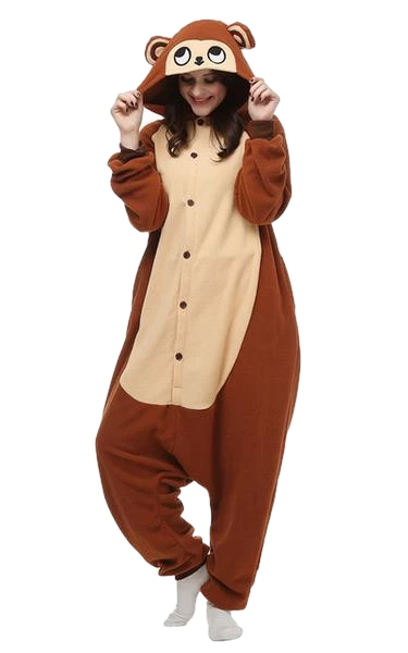 Kigurumifun Animal Onesies Brown Monkey Onesies