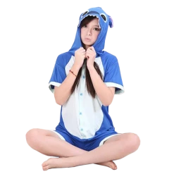 Kigurumi Co Comfy Blue/Pink Stitch Onesies