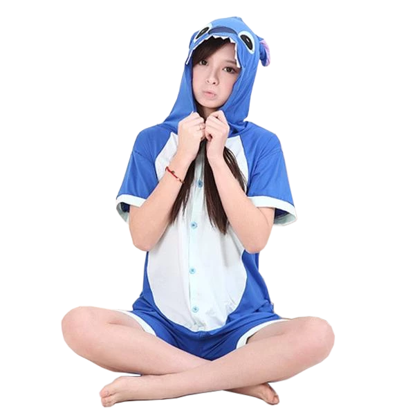 Kigurumi Co Comfy Blue/Pink Stitch Onesies