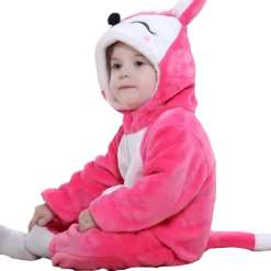 Kigurumi Co Kids Stylish Pink Fox Onesies Animal Onesies