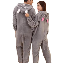 Kigurumifun Animal Onesies One Pair Gray Wolf Onesies