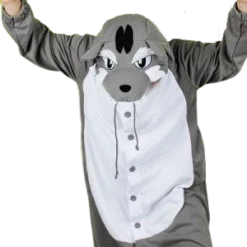 Kigurumi Co Gray Angry Wolf Onesies Animal Onesies