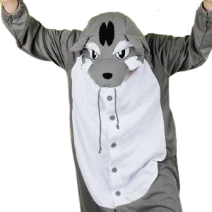Kigurumi Co Gray Angry Wolf Onesies Animal Onesies