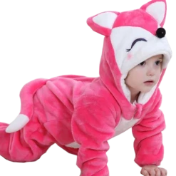 Kigurumi Co Kids Stylish Pink Fox Onesies Animal Onesies