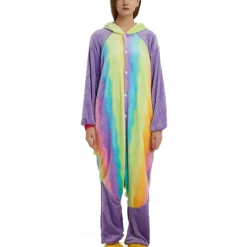 Kigurumi Co Purple Rainbow Panda Onesies Animal Onesies