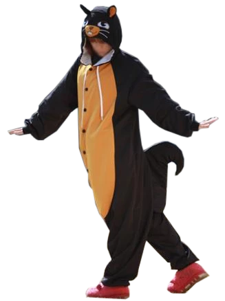 Kigurumi Co Animal Onesies Cool Adult Black Squirrel Onesies