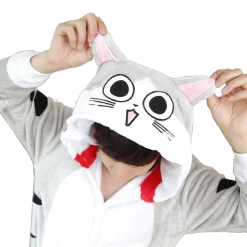 Kigurumifun Gray Cat Pajama Onesies Animal Onesies