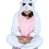 Kigurumifun Animal Onesies White And Pink Goat Onesies