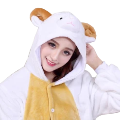 Kigurumifun White Silky Goat Onesies