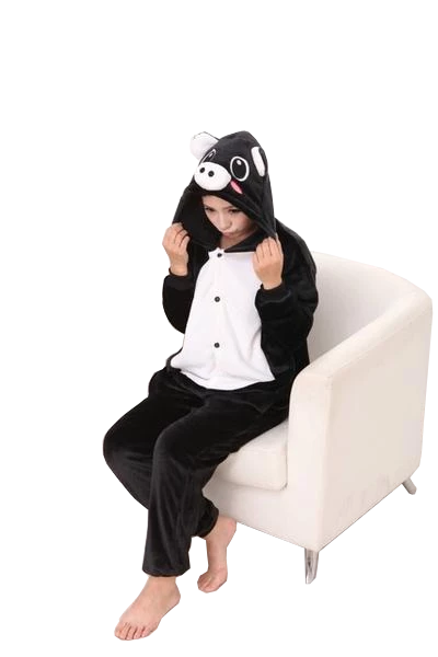 Kigurumifun Black And Pink Pig Onesies