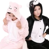 Kigurumifun Black And Pink Pig Onesies