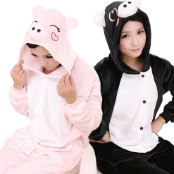 Kigurumifun Black And Pink Pig Onesies