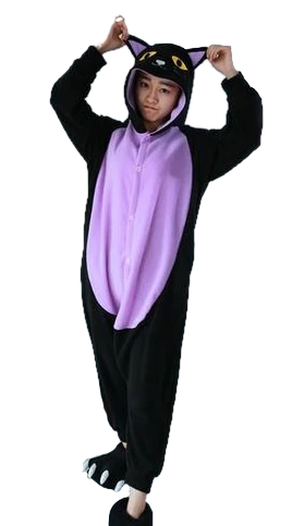 Kigurumifun Black And Blue Cat Onesies Animal Onesies