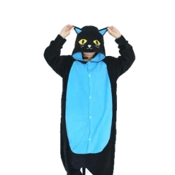 Kigurumifun Black And Blue Cat Onesies Animal Onesies