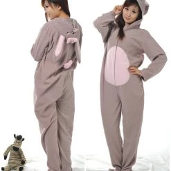 Kigurumi Co Animal Onesies Beautiful Gray Bunny Onesies