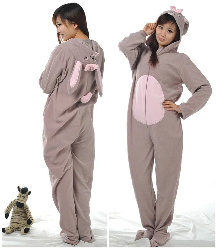 Kigurumi Co Animal Onesies Beautiful Gray Bunny Onesies