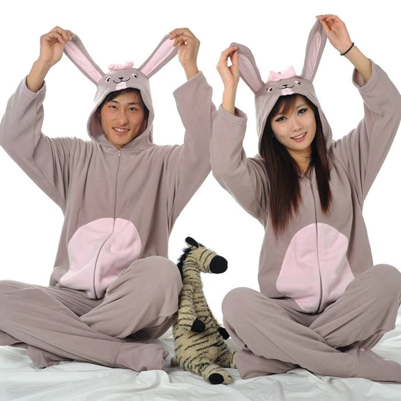 Kigurumi Co Animal Onesies Beautiful Gray Bunny Onesies