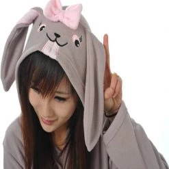 Kigurumi Co Animal Onesies Beautiful Gray Bunny Onesies
