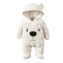 Kigurumifun Baby Romper Fleece Onesies White Onesies