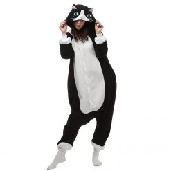Kigurumifun Black Cat Fleece Onesies Cat Onesies