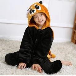 Kigurumi Co Animal Onesies Kids Brown Raccoon Onesies